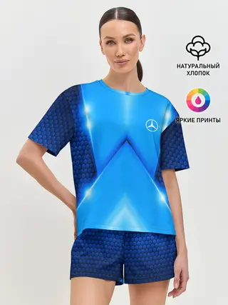 Женская пижама с шортами / Mercedes car sport SKY