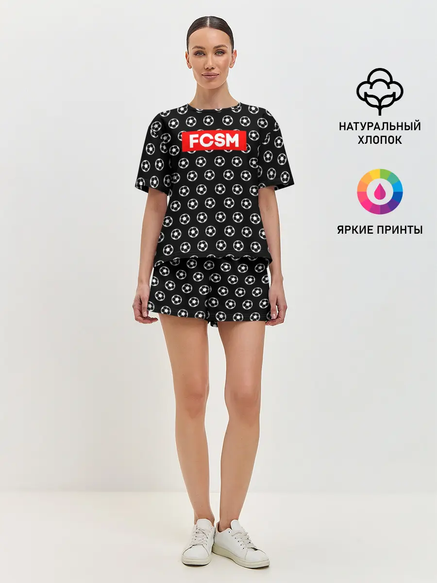 Женская пижама с шортами / Футбольная мода