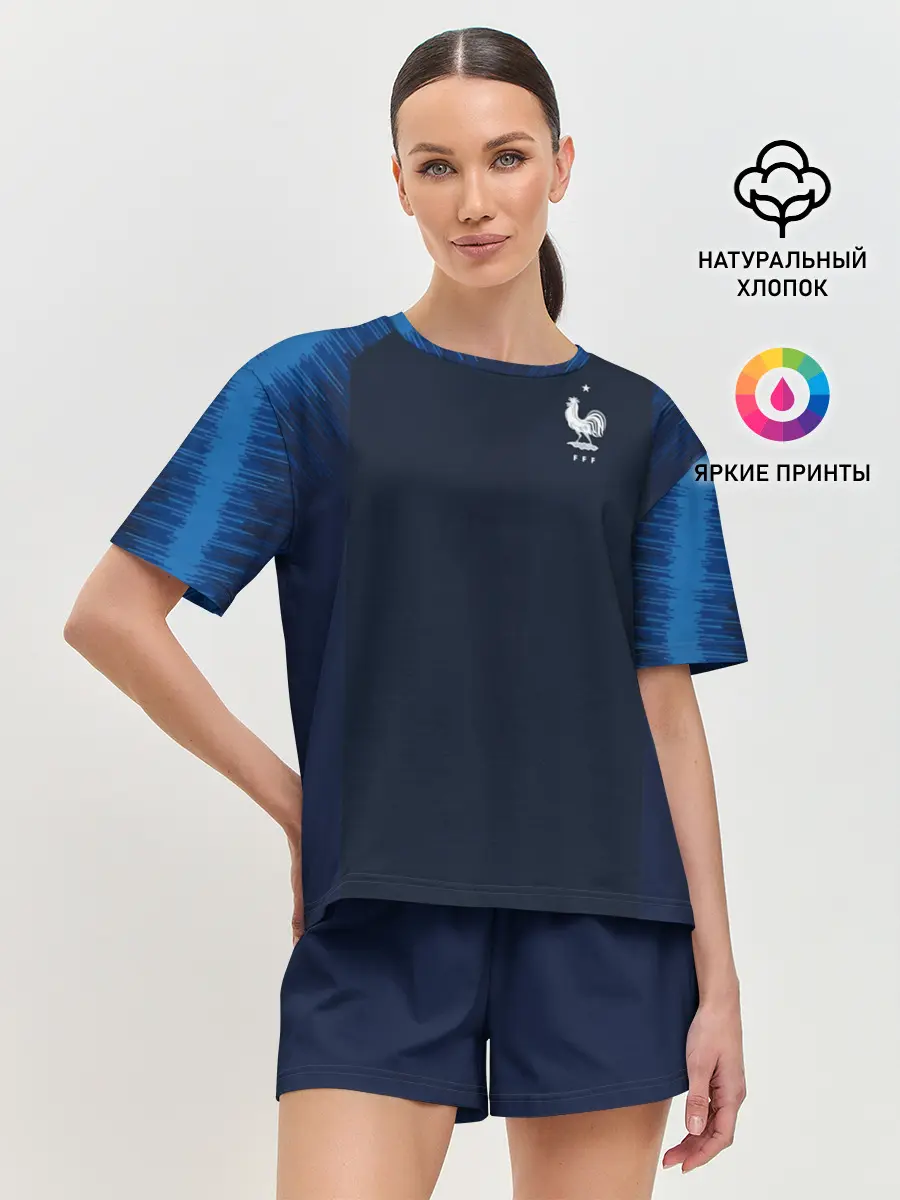 Женская пижама с шортами / France home WC 2018