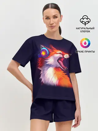 Женская пижама с шортами / Лиса