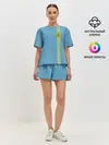 Женская пижама с шортами / Казахстан, лента с гербом