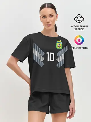 Женская пижама с шортами / Месси ЧМ 2018 гостевая