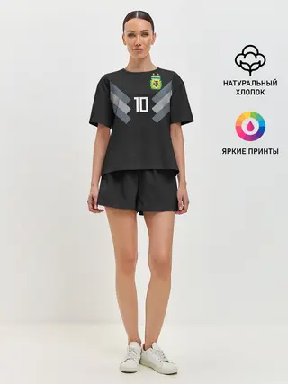 Женская пижама с шортами / Месси ЧМ 2018 гостевая