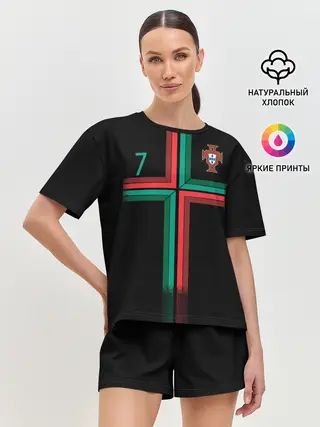 Женская пижама с шортами / Роналду 2018 ЧМ Альтернативная
