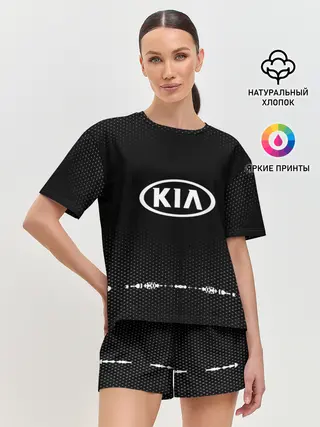 Женская пижама с шортами / KIA sport auto abstract