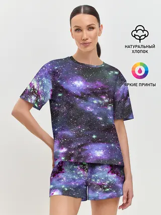 Женская пижама с шортами / Sky nebula