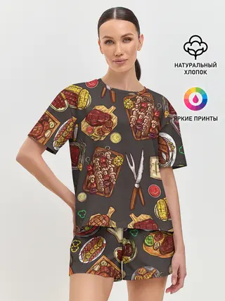 Женская пижама с шортами / Вкуснятина