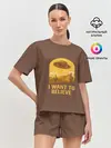 Женская пижама с шортами / I want to belive