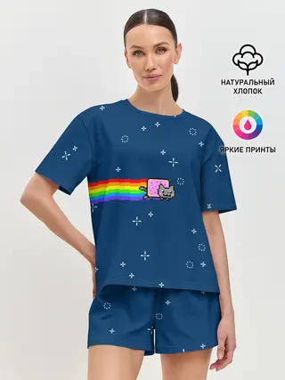 Женская пижама с шортами / Нянкот