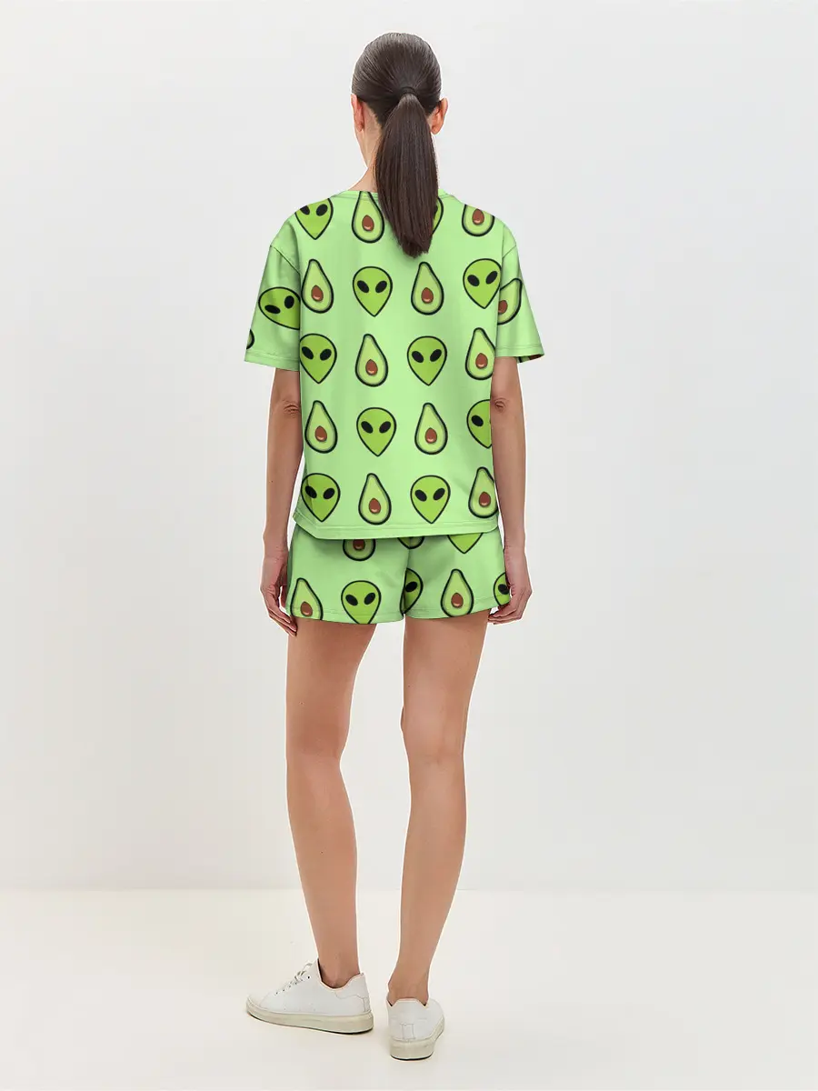 Женская пижама с шортами / Green (P007_P004ooo1498317, P004ooo1498317)