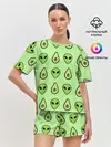 Женская пижама с шортами / Green (P007_P004ooo1498317, P004ooo1498317)