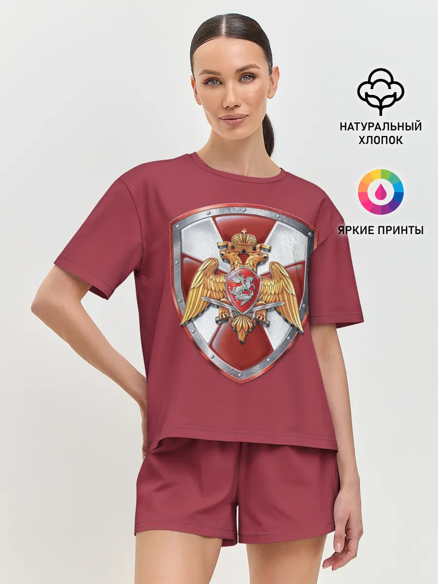Женская пижама с шортами / Росгвардия