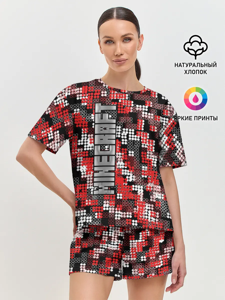 Женская пижама с шортами / Майнкрафт