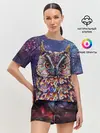 Женская пижама с шортами / Сова