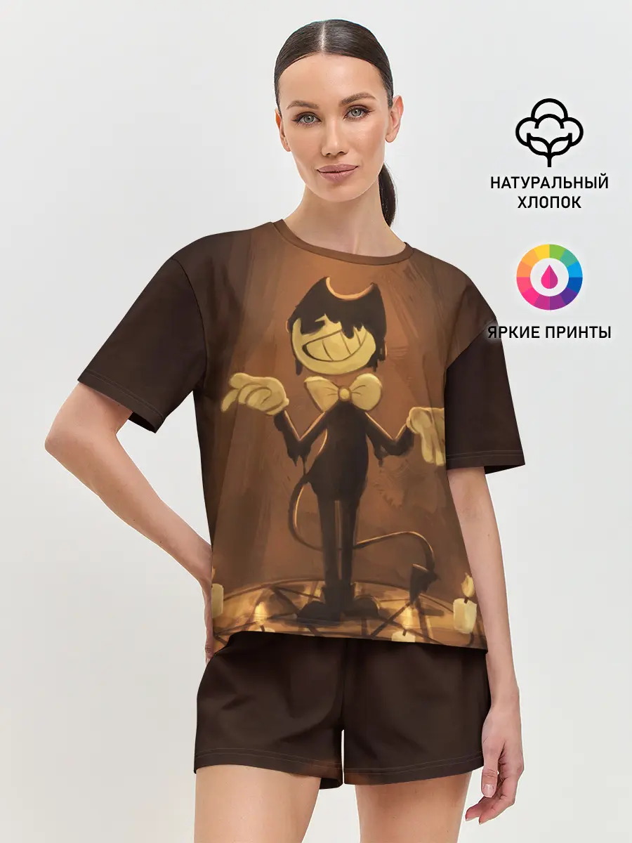 Женская пижама с шортами / Bendy and the ink machine