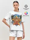 Женская пижама с шортами / 100 лет пограничным войскам