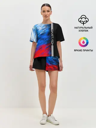 Женская пижама с шортами / Биатлон