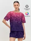 Женская пижама с шортами / Цветочный узор