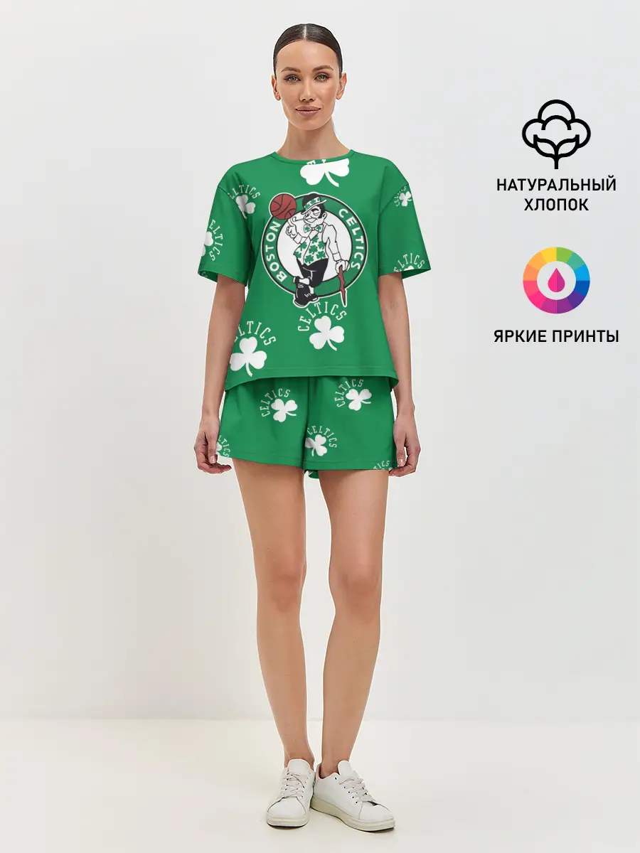 Женская пижама с шортами / Boston celtics, nba