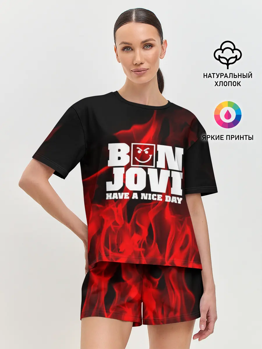 Женская пижама с шортами / BON JOVI