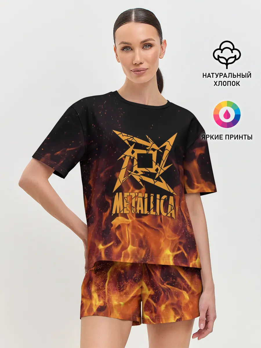 Женская пижама с шортами / Metallica