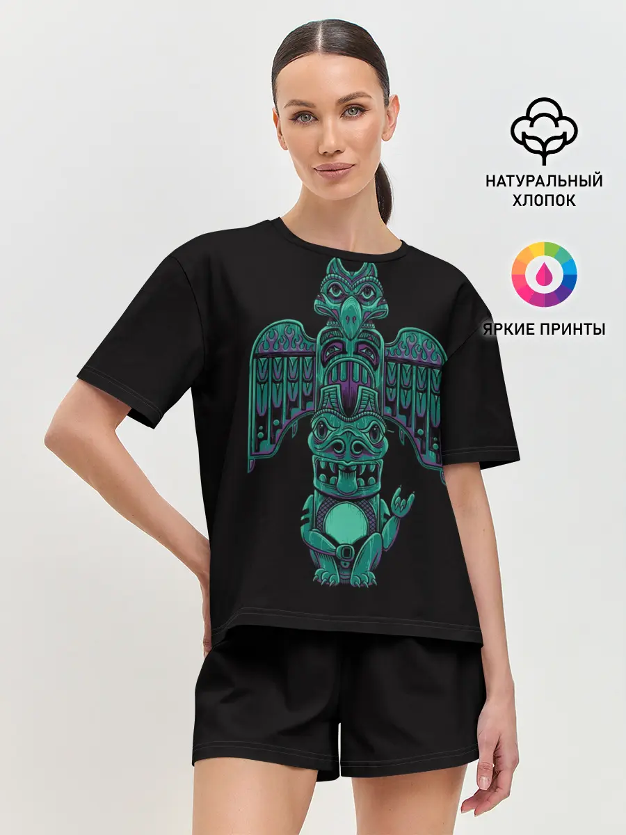 Женская пижама с шортами / Тотем