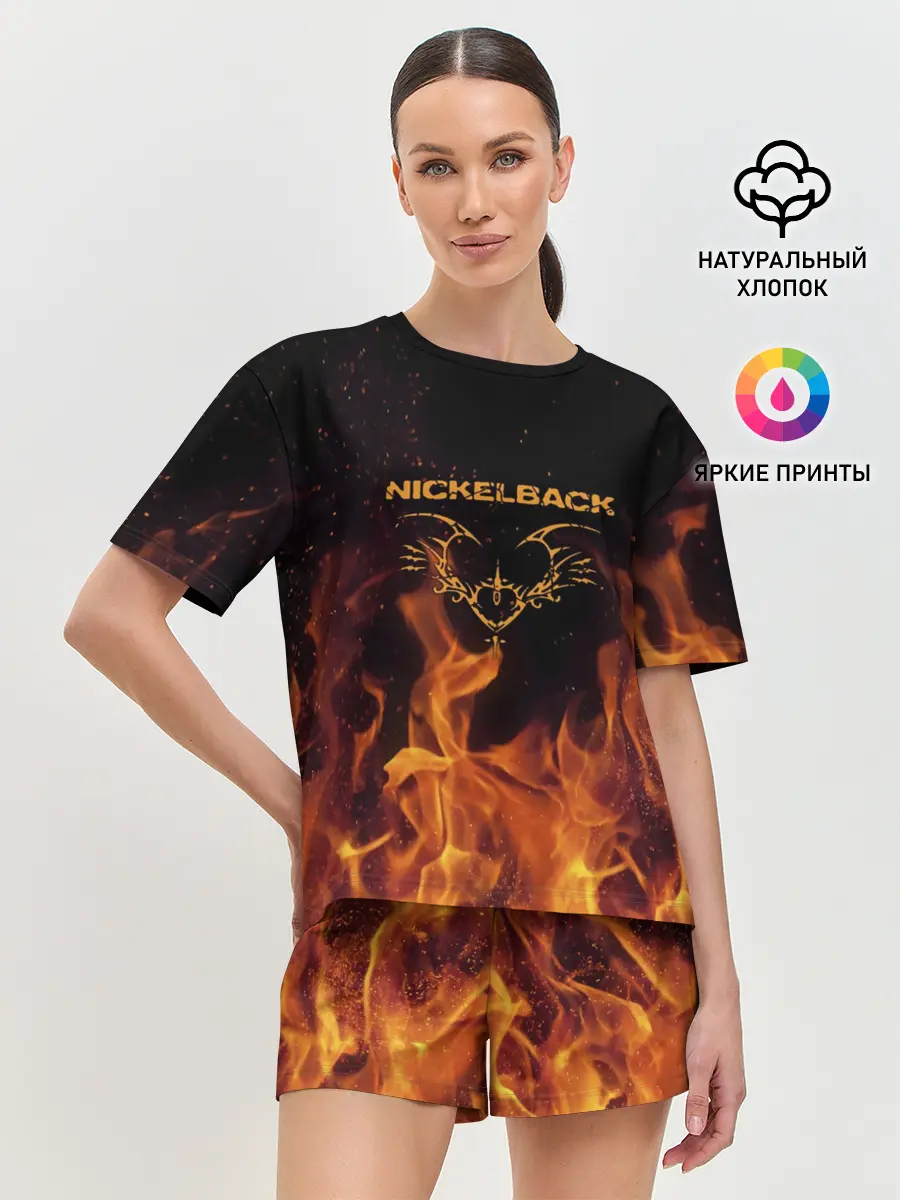 Женская пижама с шортами / Nickelback