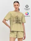 Женская пижама с шортами / Старая карта