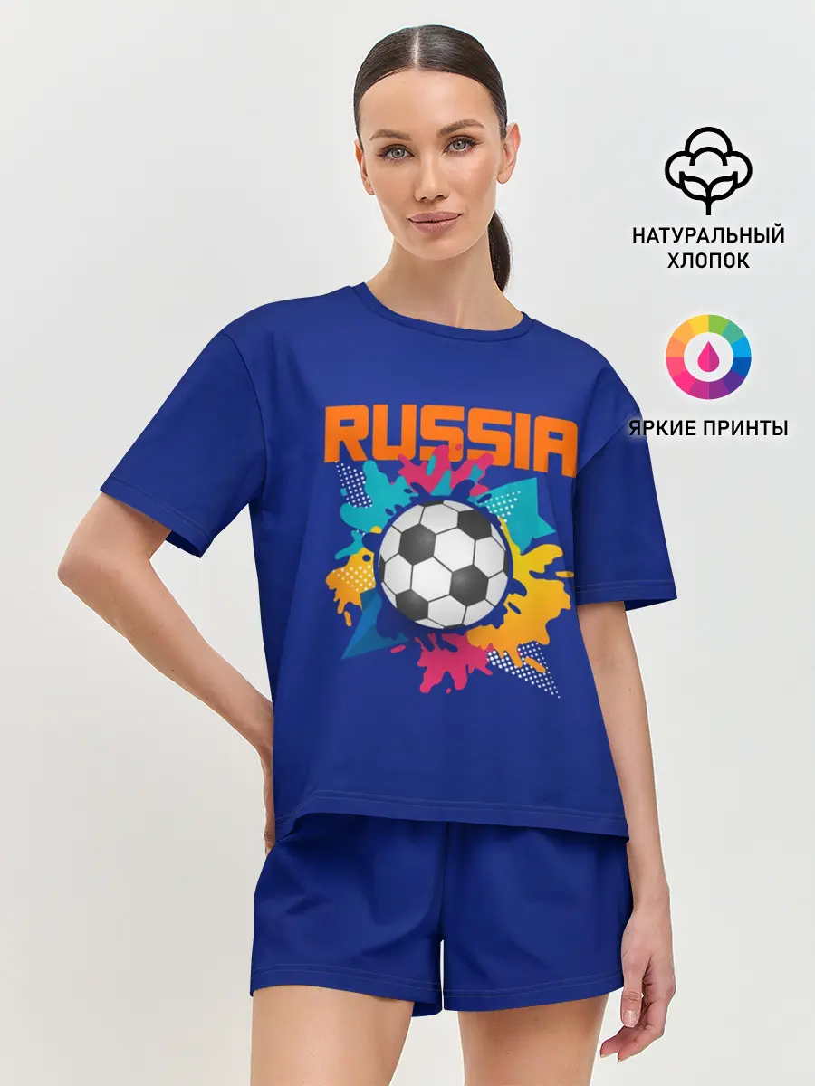 Женская пижама с шортами / Футбол Россия