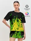 Женская пижама с шортами / Дикий огонь