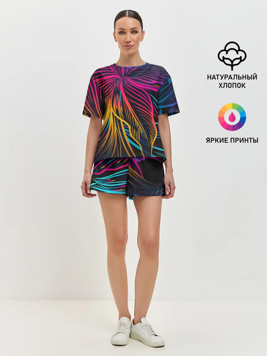 Женская пижама с шортами / Floral Design 3