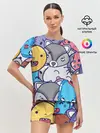 Женская пижама с шортами / Текстура