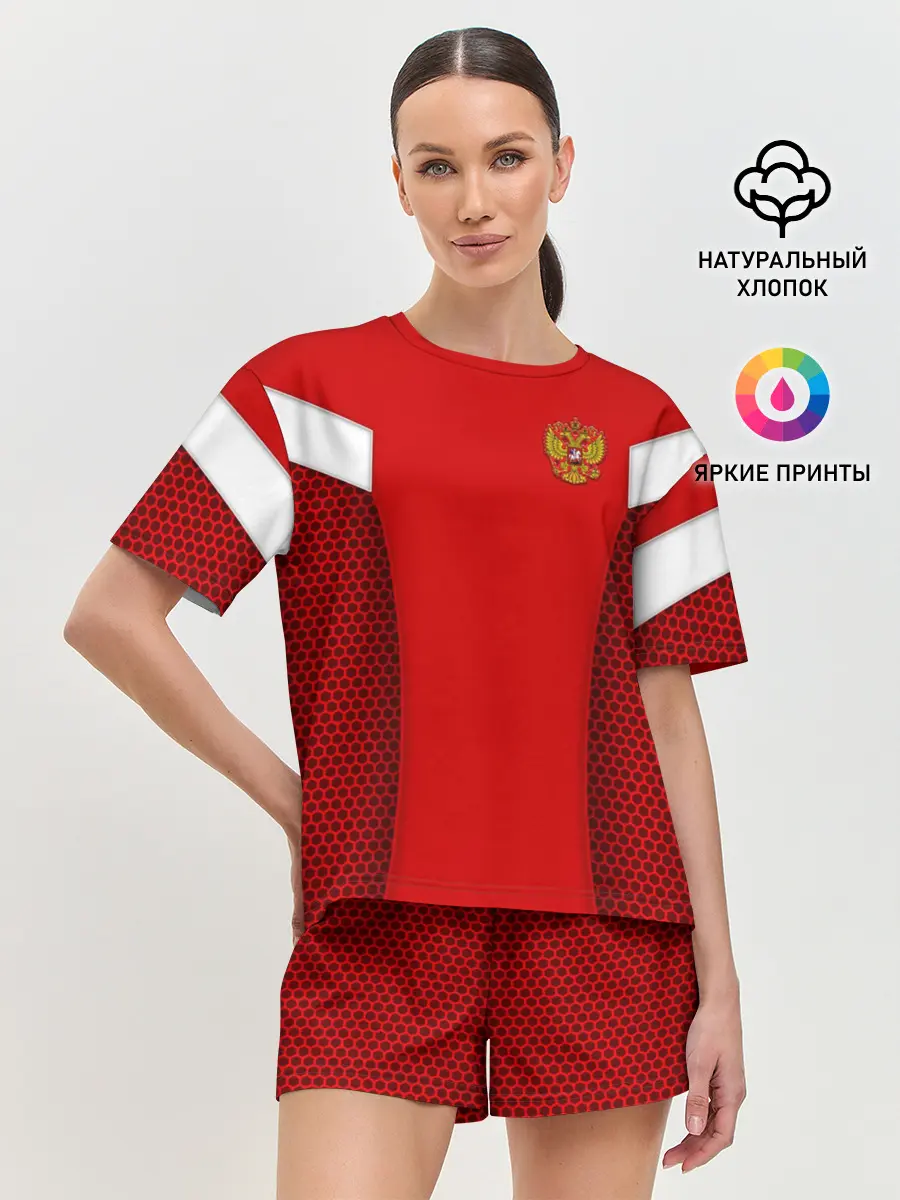 Женская пижама с шортами / Россия чемпионат мира 2018