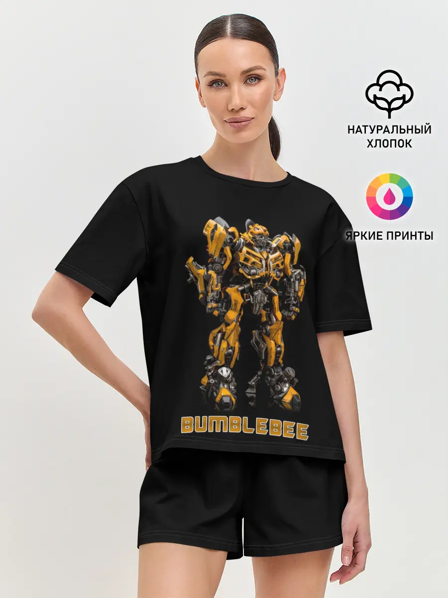 Женская пижама с шортами / Шмель
