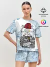 Женская пижама с шортами / Кот Моряк