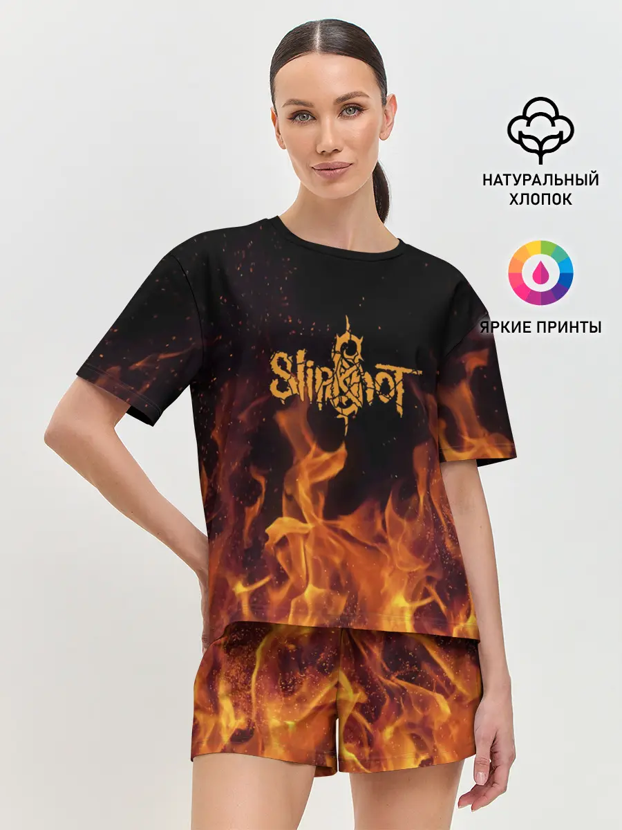 Женская пижама с шортами / Slipknot