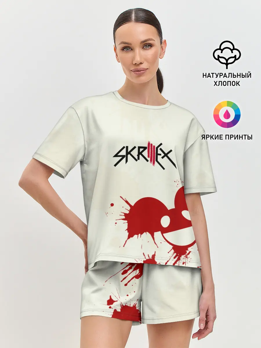 Женская пижама с шортами / Skrillex