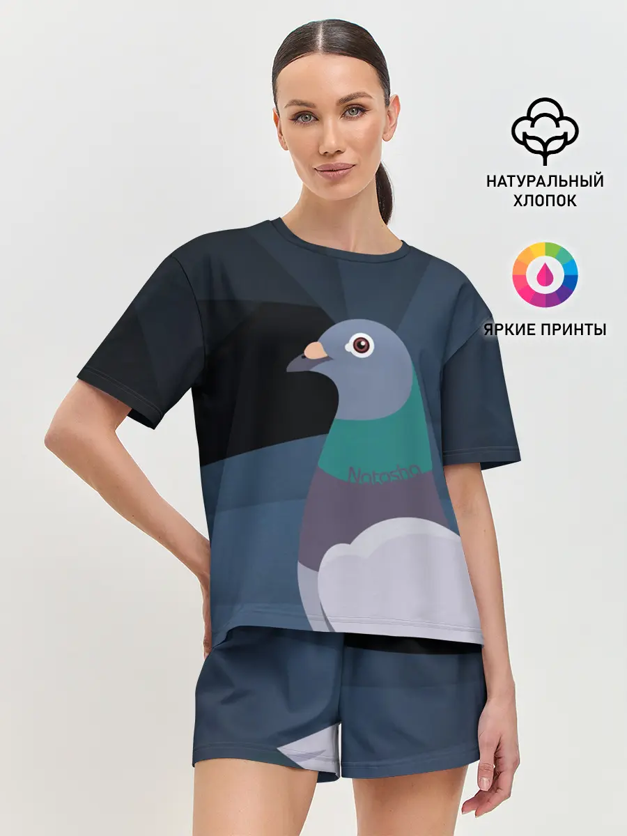 Женская пижама с шортами / Голубь Наташа