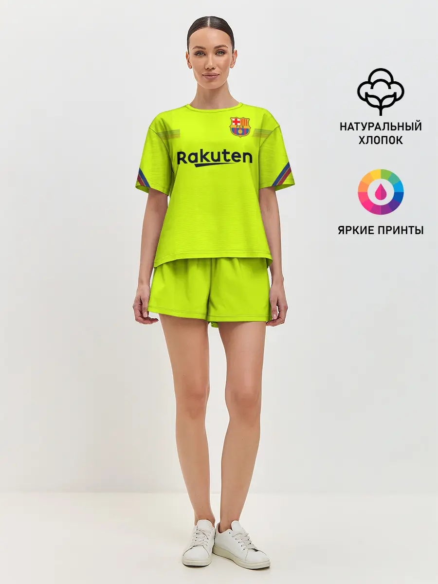 Женская пижама с шортами / Messi away 18-19