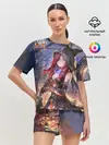 Женская пижама с шортами / Однокрылый демон Амира