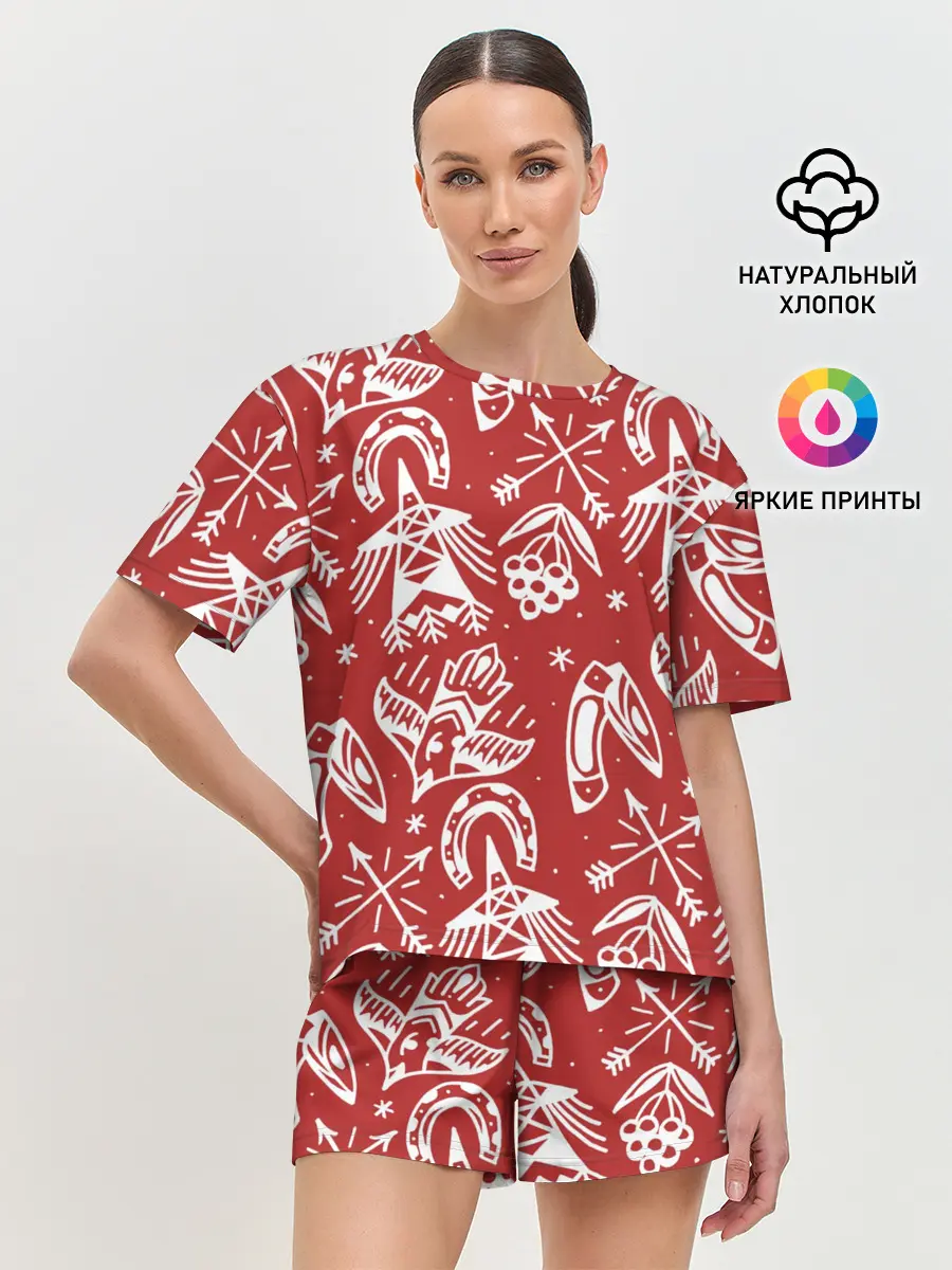 Женская пижама с шортами / Сибирь