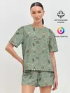 Женская пижама с шортами / Oldschool pattern