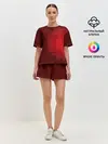Женская пижама с шортами / Красная мандала