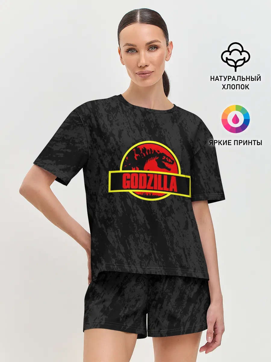 Женская пижама с шортами / JURASSIC GODZILLA | ГОДЗИЛЛА