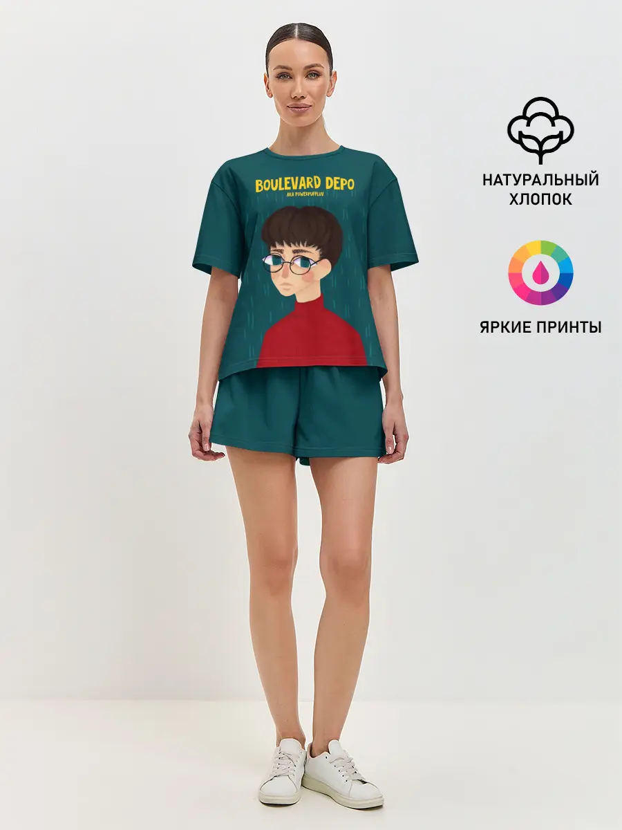 Женская пижама с шортами / Boulevard Depo / Powerpuff Luv