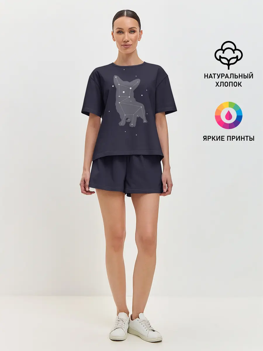 Женская пижама с шортами / Корги