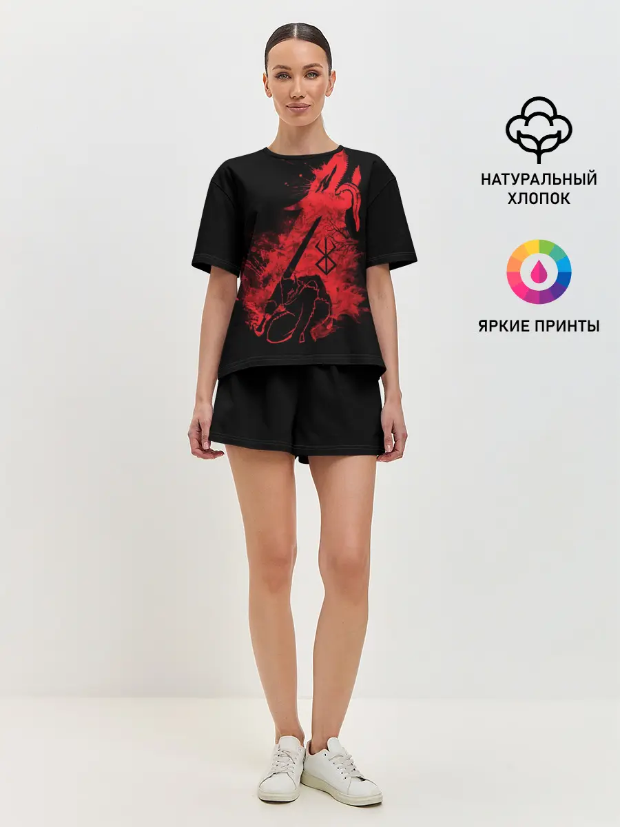 Женская пижама с шортами / BERSERK elements red