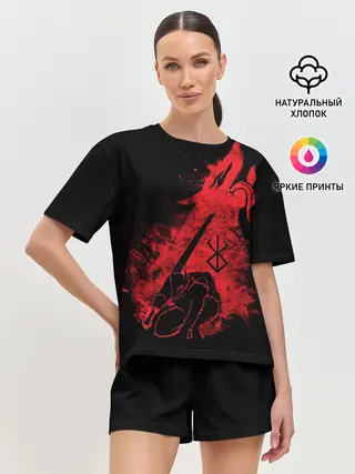 Женская пижама с шортами / BERSERK elements red