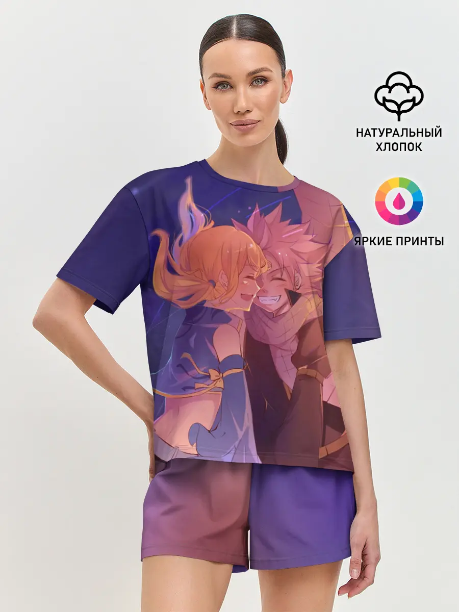 Женская пижама с шортами / Люси Хартфилия и Нацу Драгнил