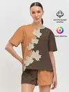 Женская пижама с шортами / ОСЕННИЕ ЛИСТЬЯ